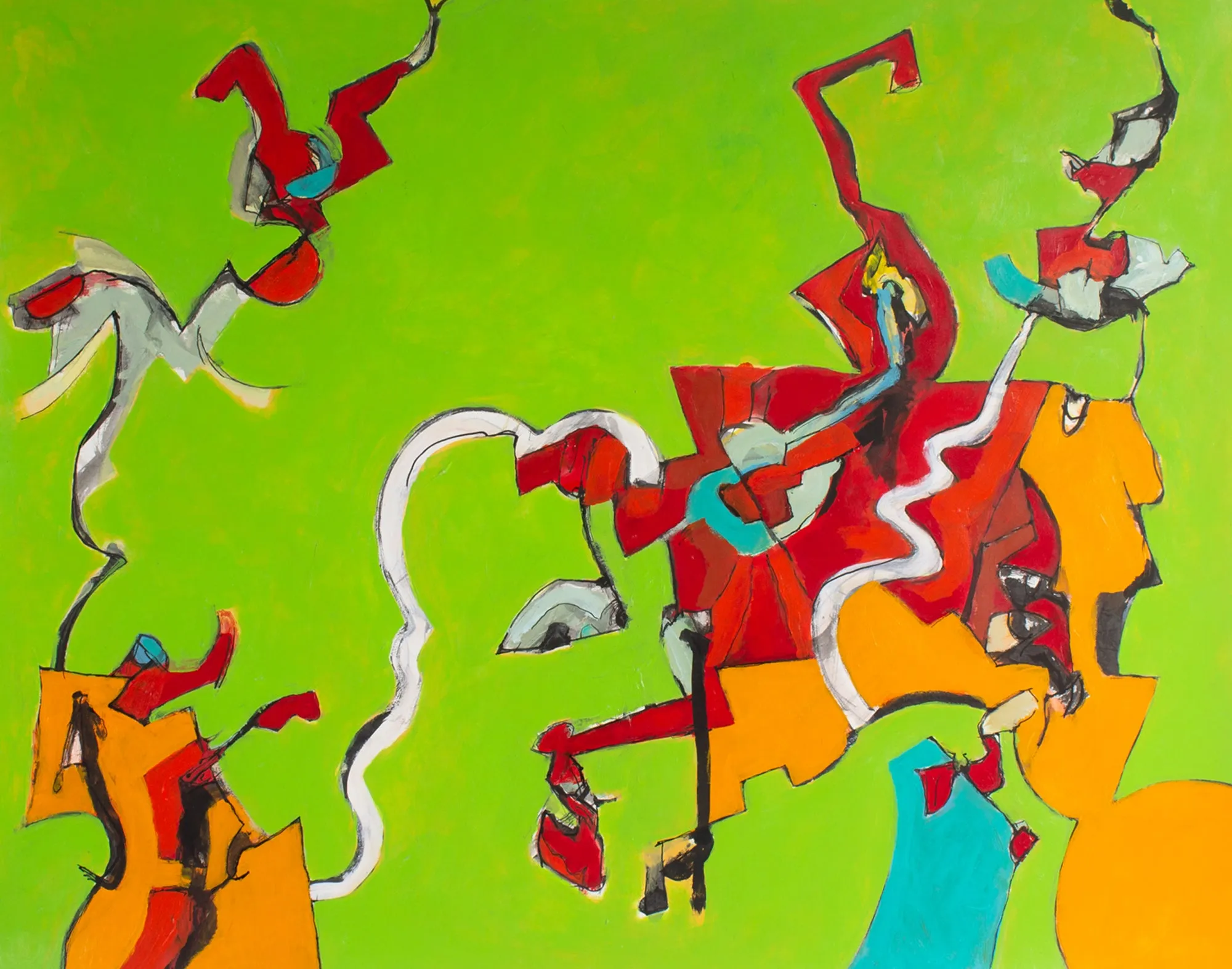 James L. Bruch Abstract Acrylic and Watercolor on Paper Painting