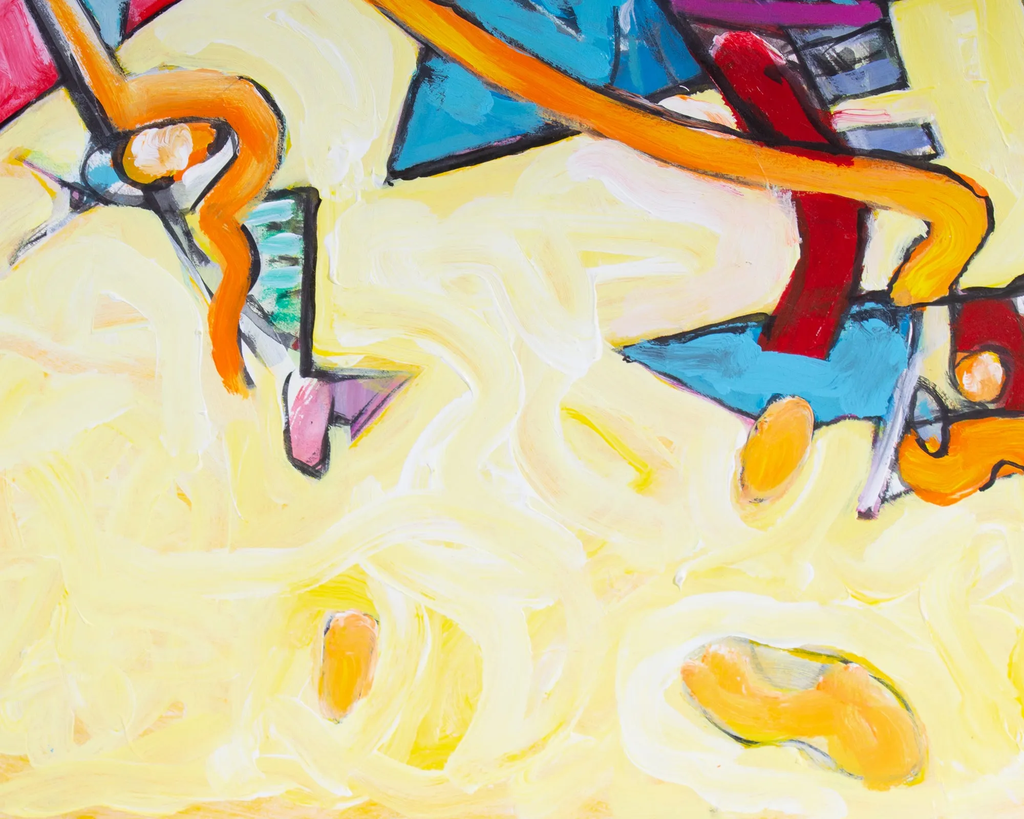 James L. Bruch Abstract Acrylic and Watercolor on Paper Painting