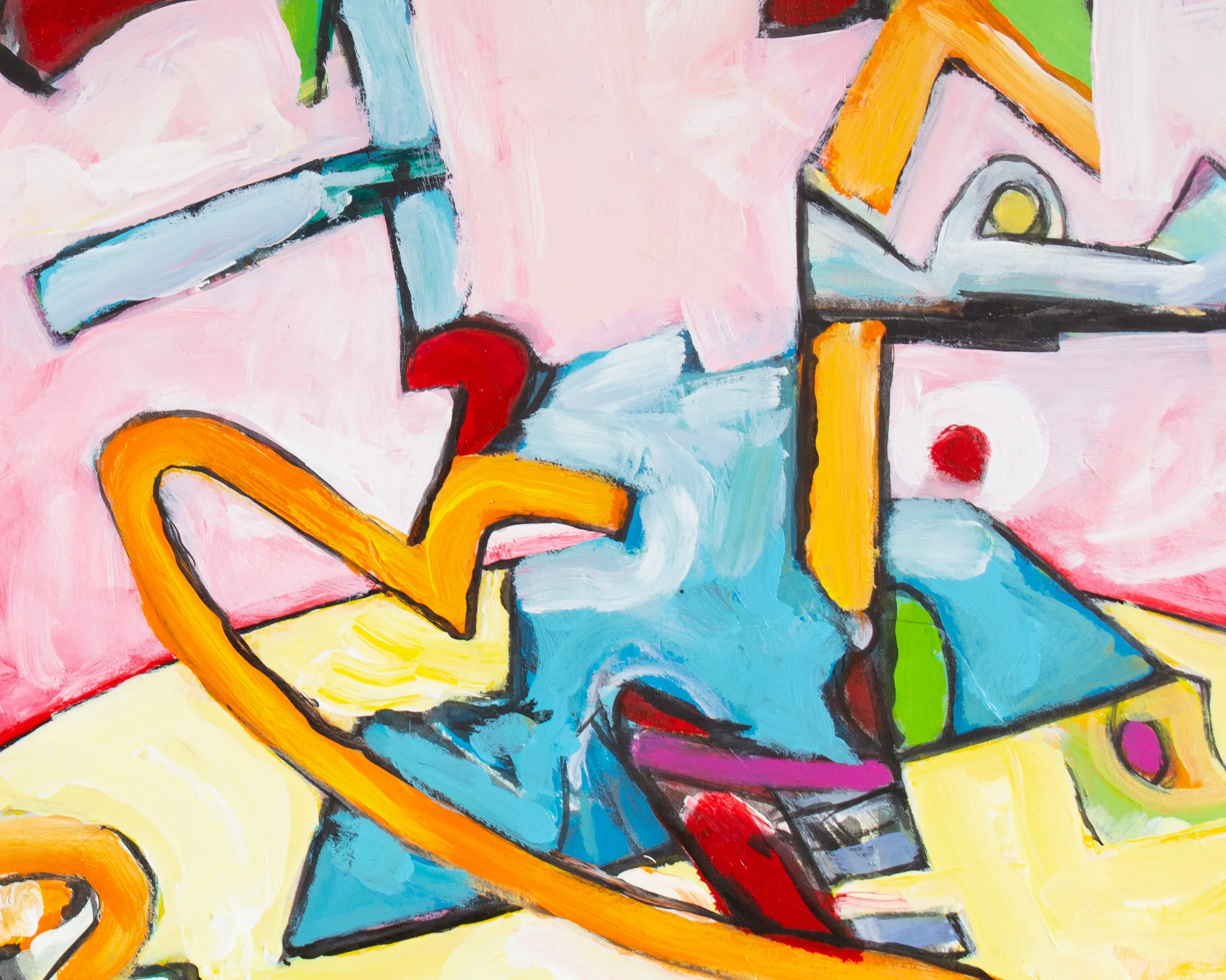 James L. Bruch Abstract Acrylic and Watercolor on Paper Painting