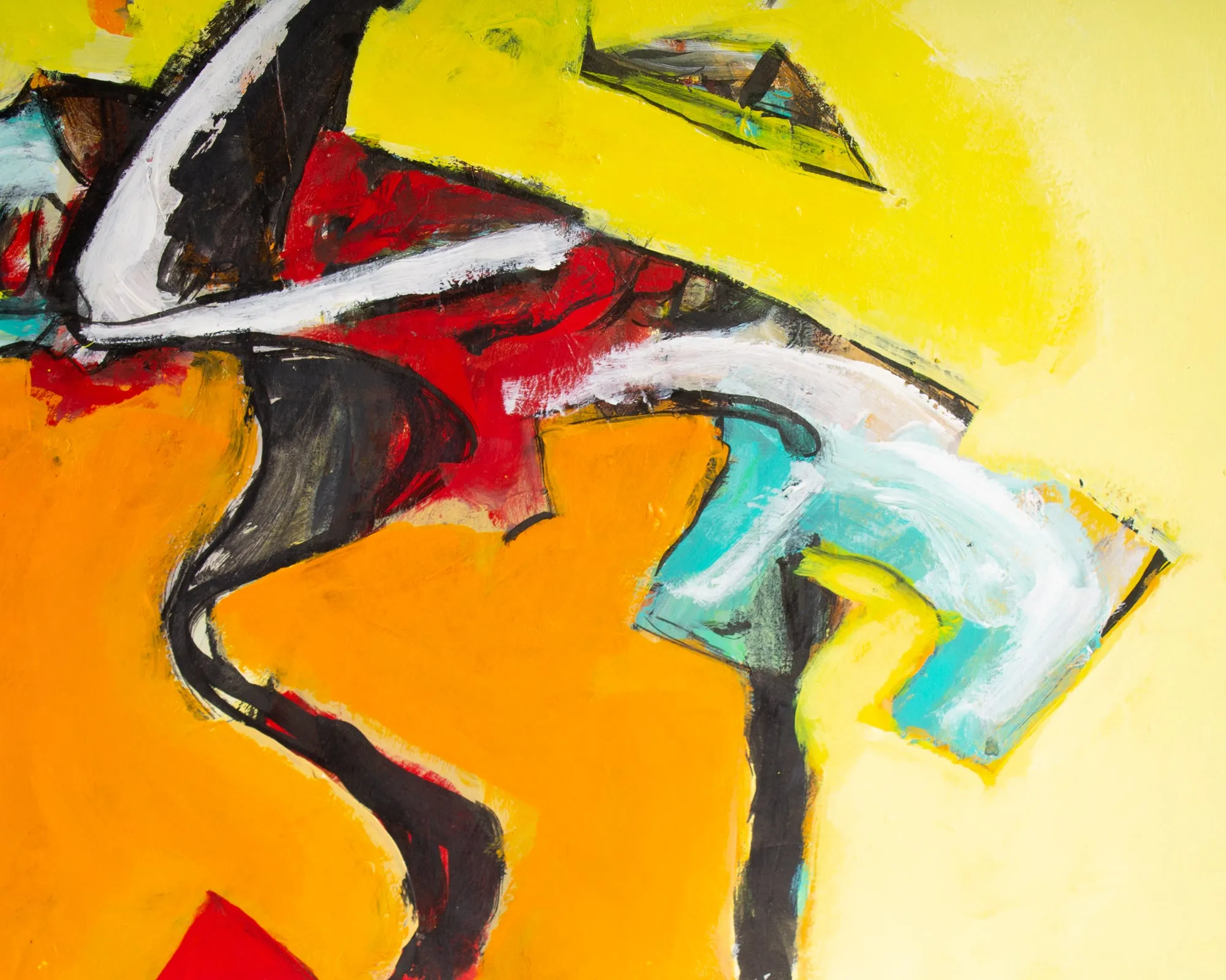 James L. Bruch Abstract Acrylic on Paper Painting