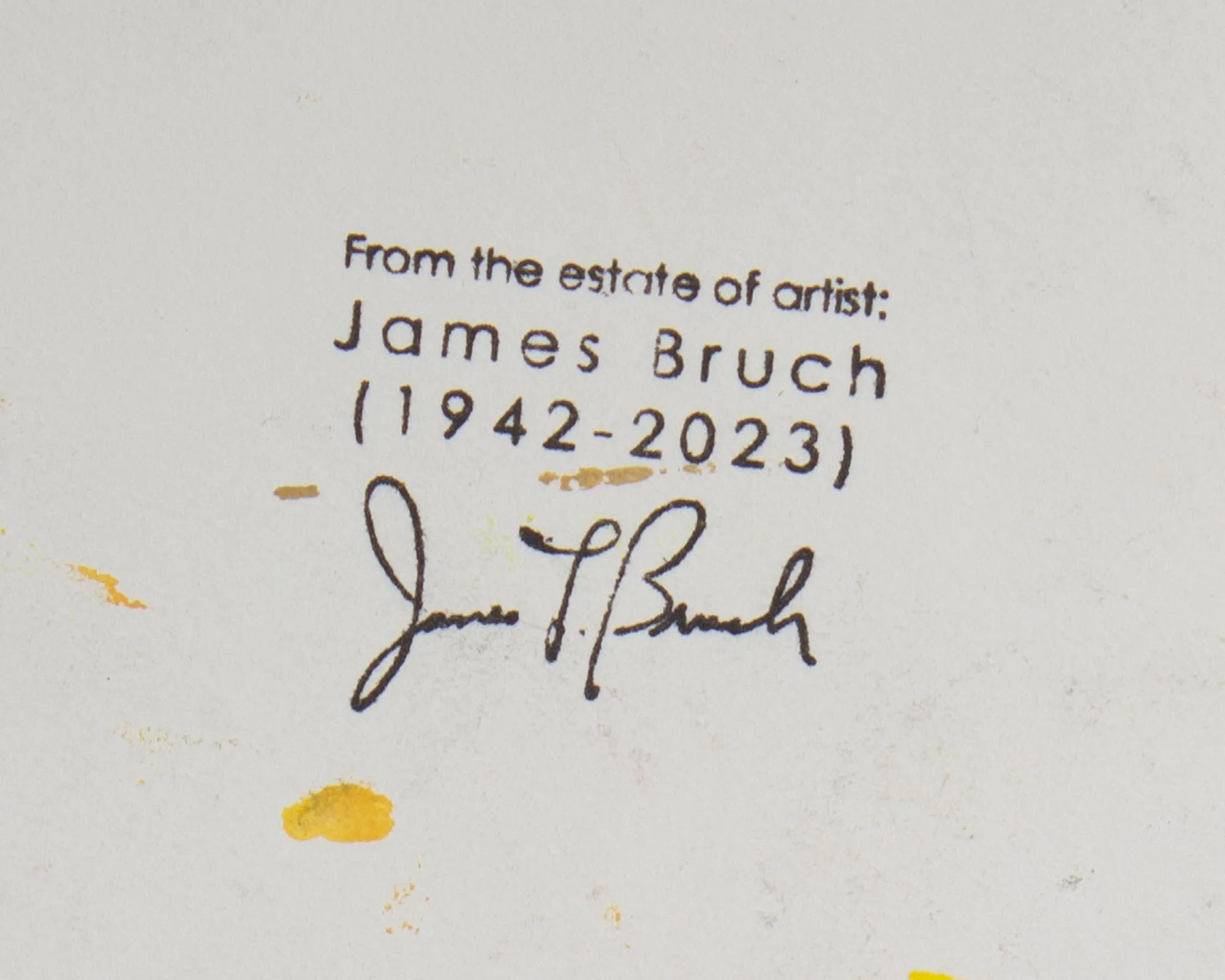 James L. Bruch Abstract Acrylic on Paper Painting