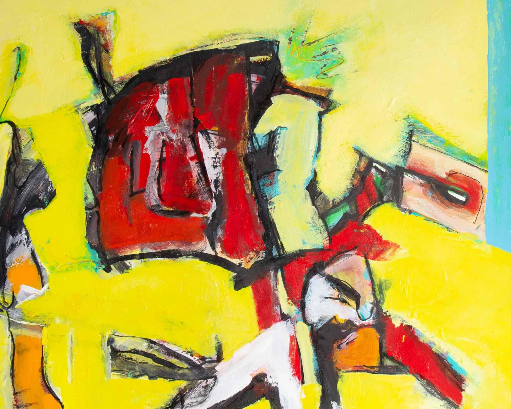 James L. Bruch Abstract Acrylic on Paper Painting