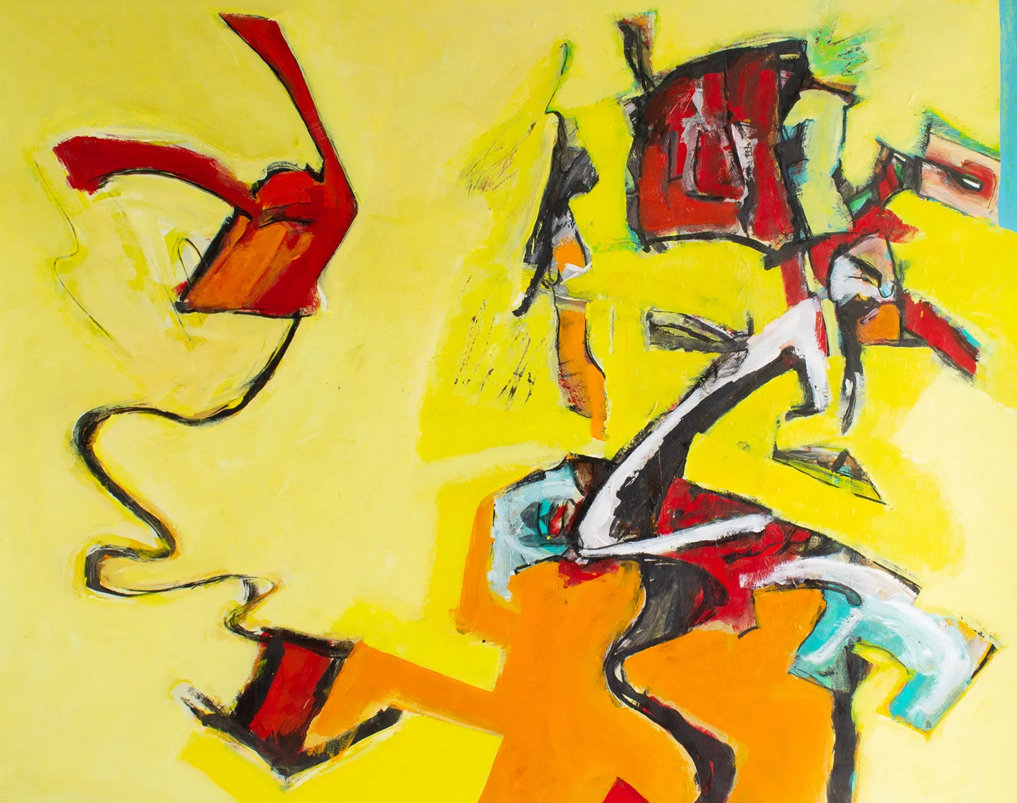 James L. Bruch Abstract Acrylic on Paper Painting