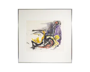 James L. Bruch Signed 1964 Abstract Watercolor Painting