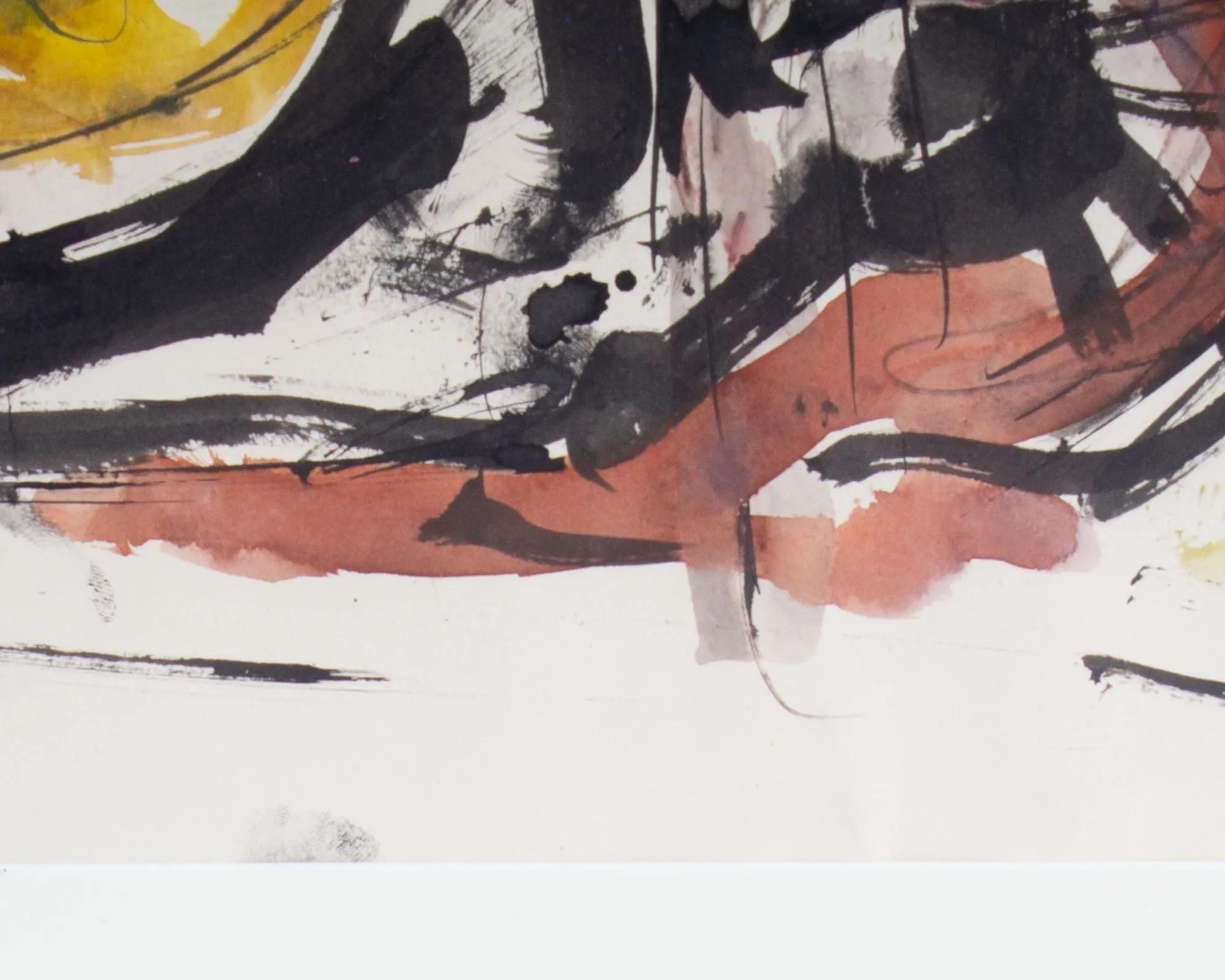 James L. Bruch Signed 1964 Abstract Watercolor Painting