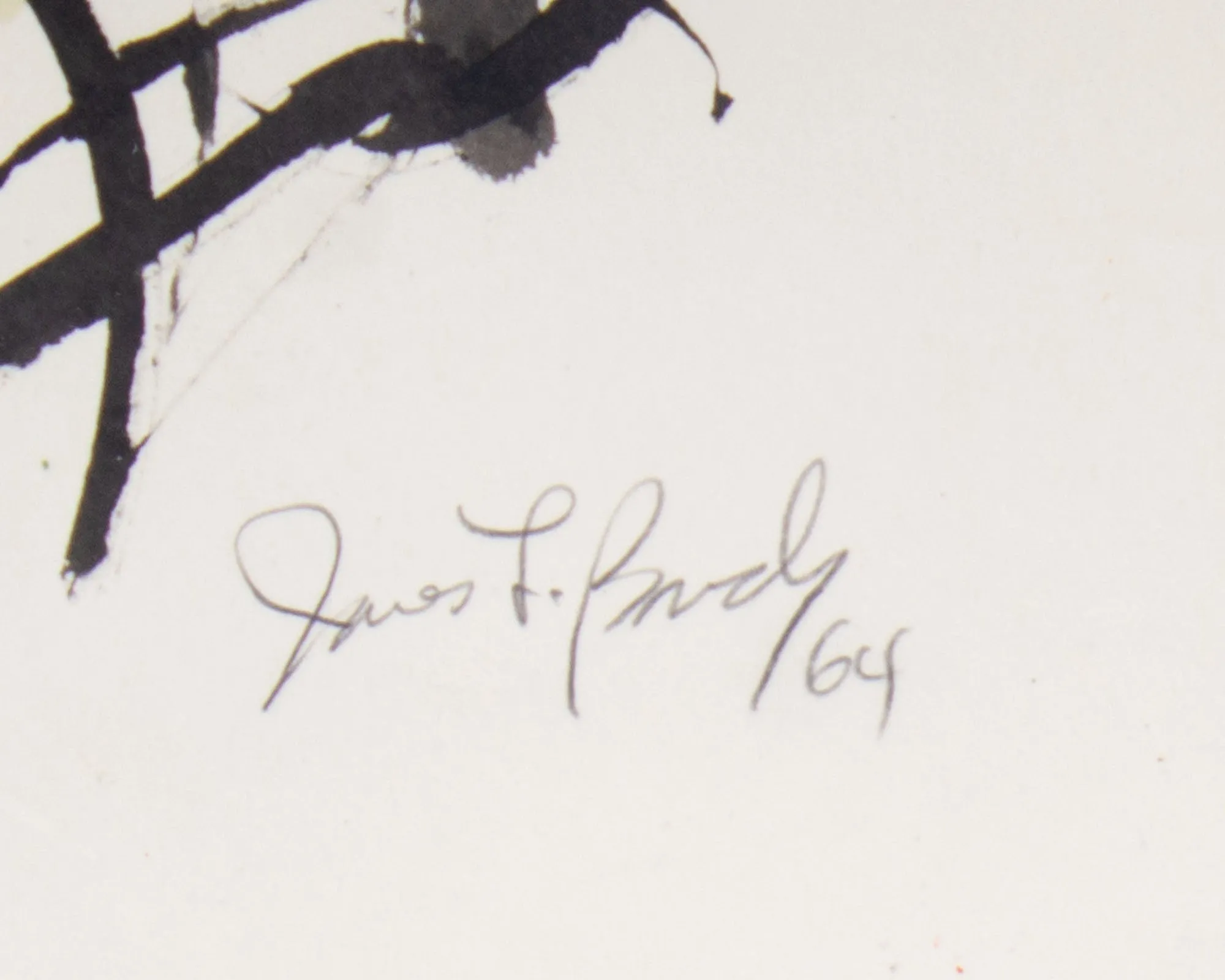 James L. Bruch Signed 1964 Abstract Watercolor Painting