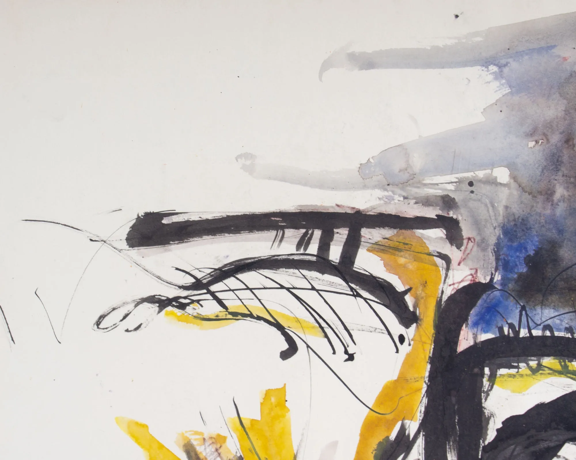 James L. Bruch Signed 1964 Abstract Watercolor Painting