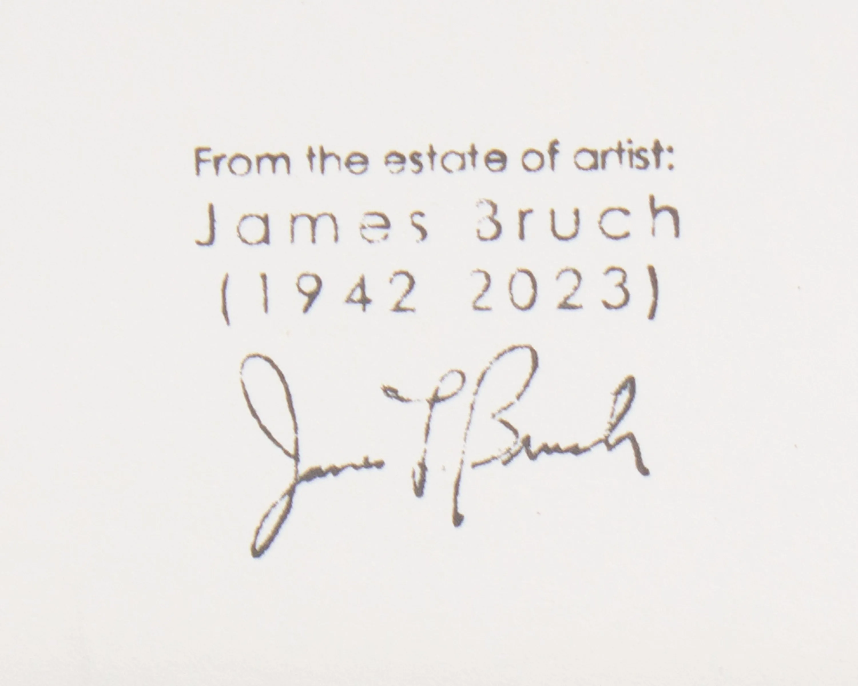 James L. Bruch Signed 1968 Abstract Mixed Media Drawing