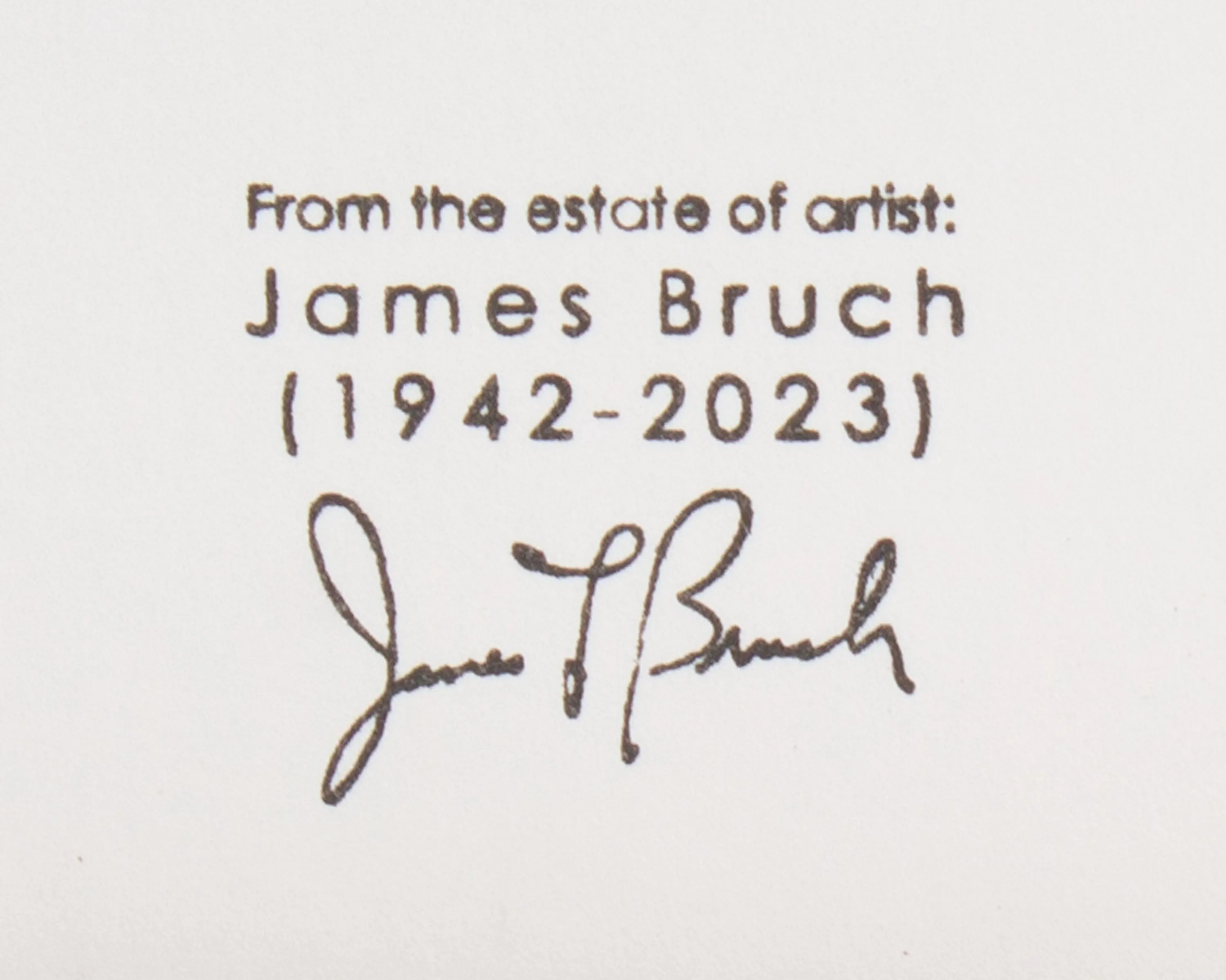 James L. Bruch Signed 1968 Abstract Mixed Media Drawing