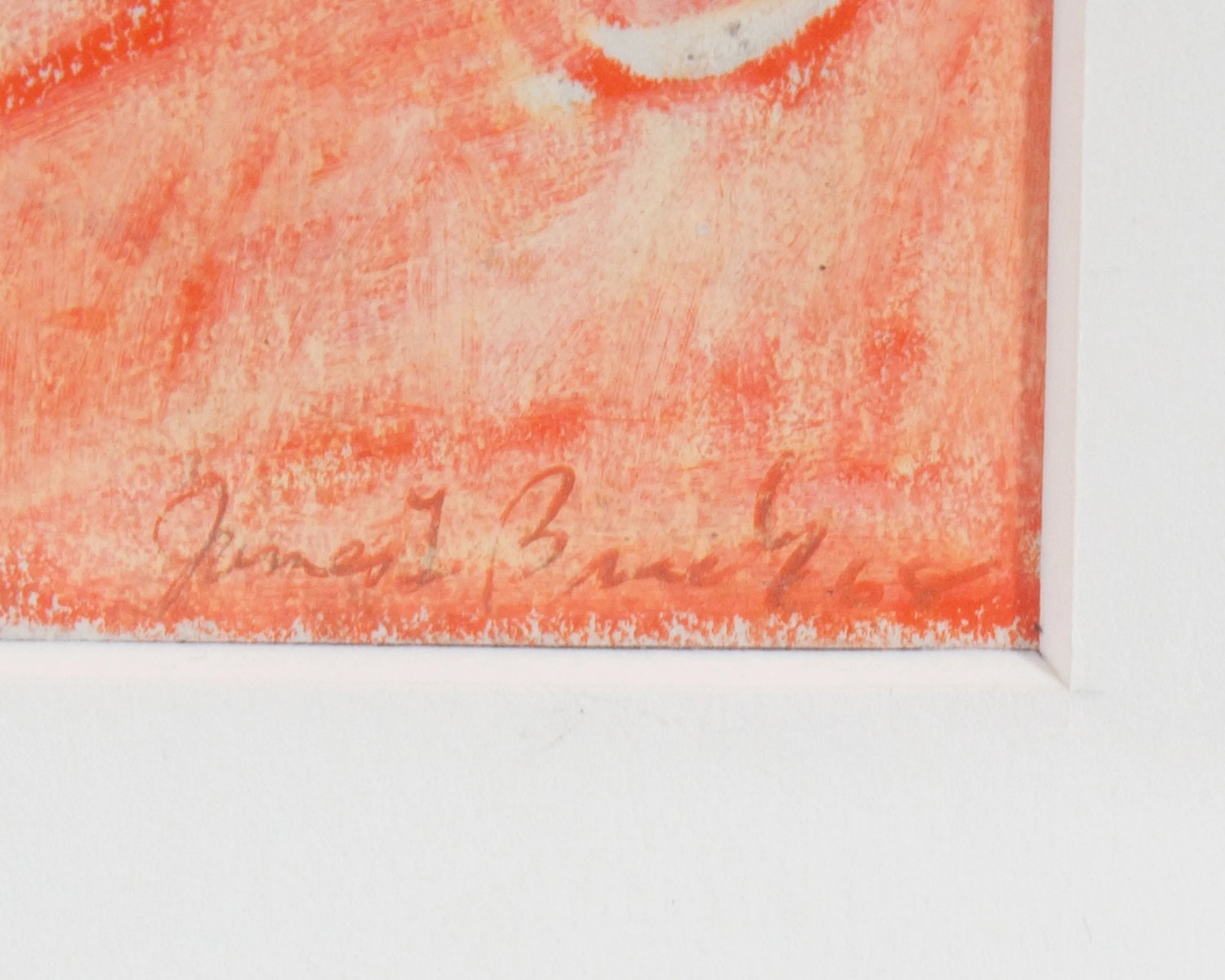 James L. Bruch Signed 1968 Abstract Mixed Media Drawing