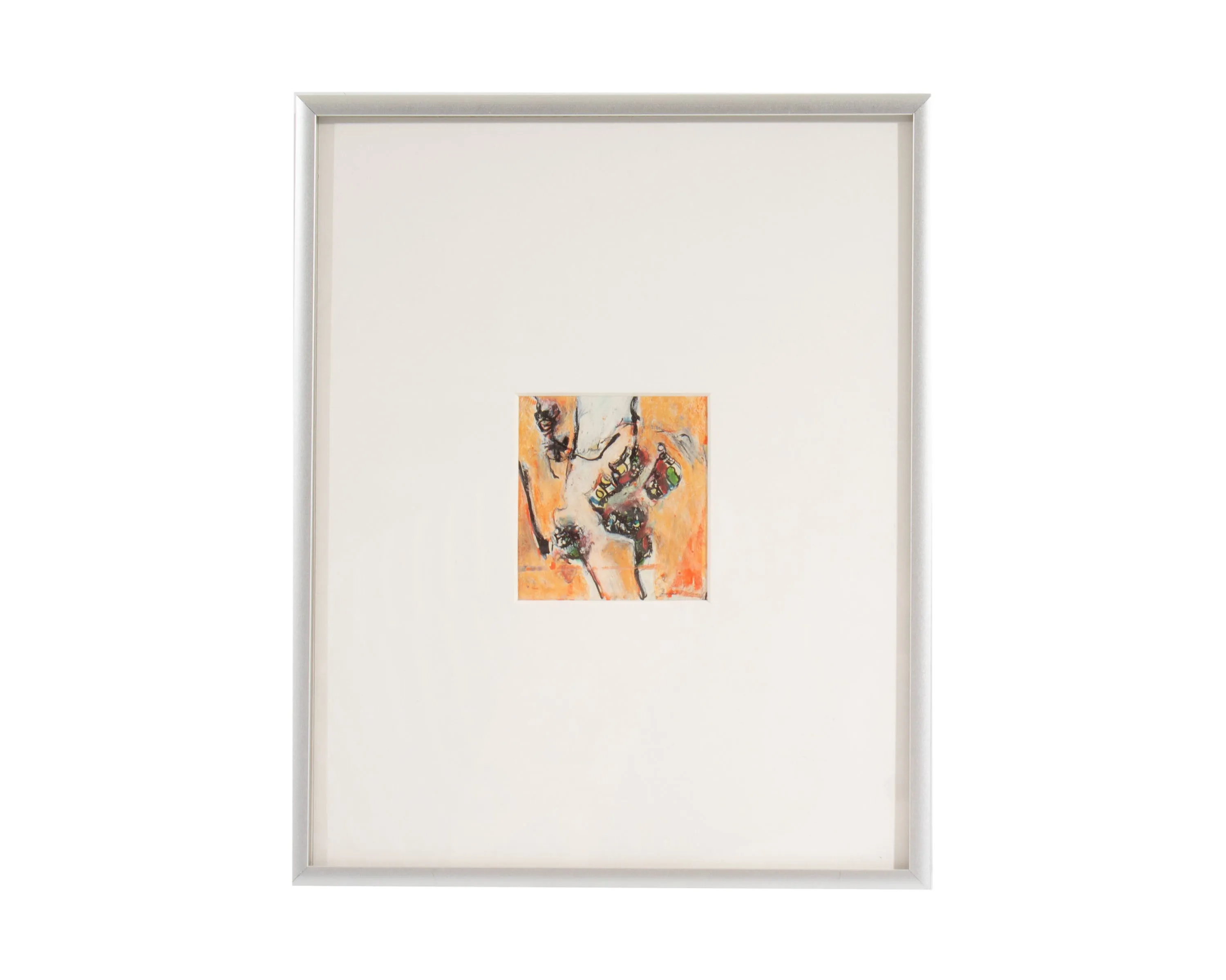 James L. Bruch Signed 1968 Abstract Mixed Media Drawing