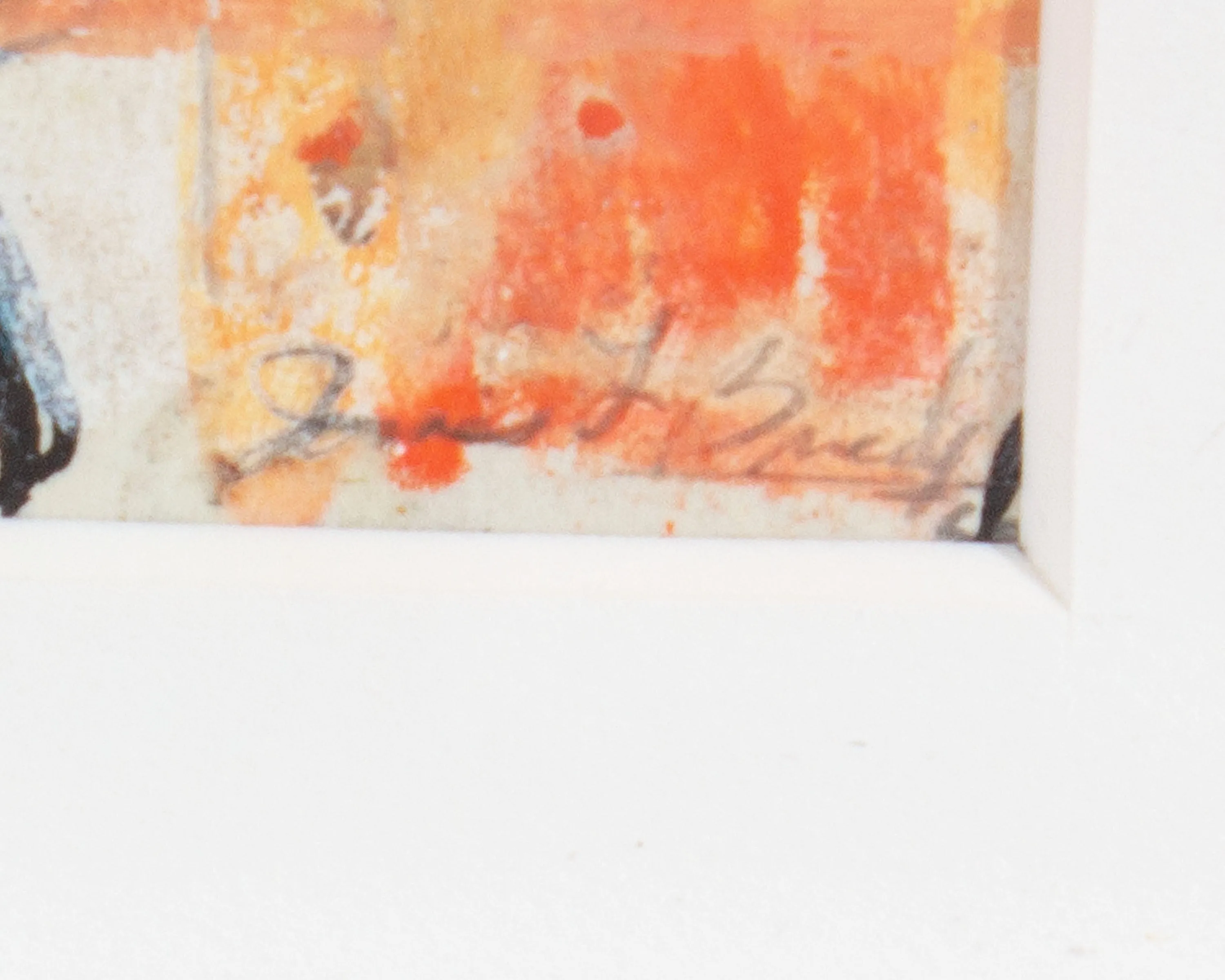 James L. Bruch Signed 1968 Abstract Mixed Media Drawing