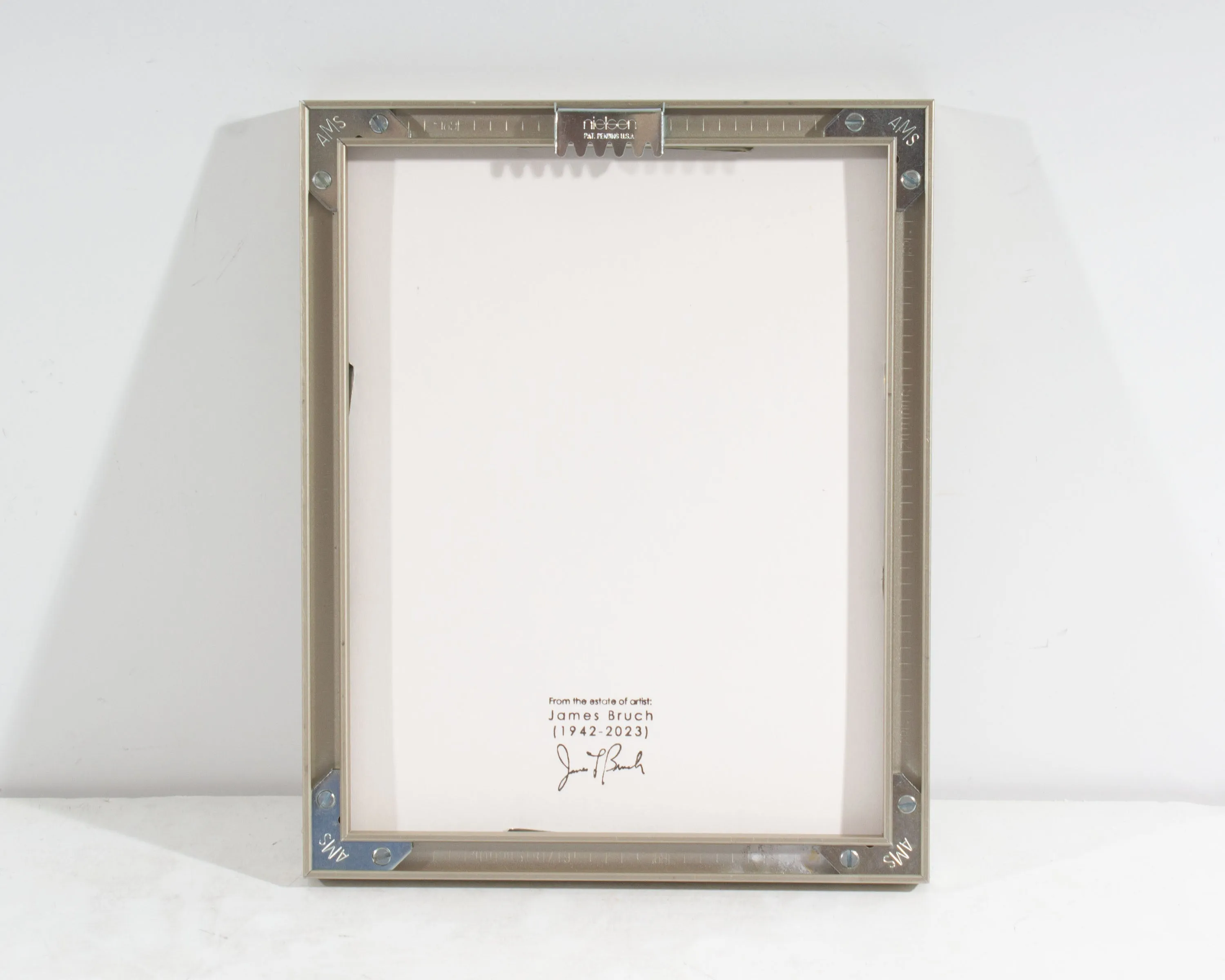 James L. Bruch Signed 1968 Abstract Mixed Media Drawing