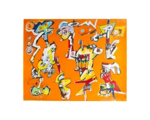 James L. Bruch Signed 2010 “Pre-Cambrian Explosion” Abstract Acrylic on Paper Painting