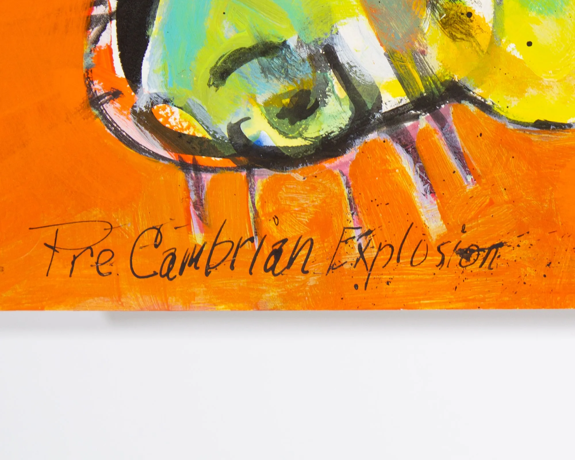 James L. Bruch Signed 2010 “Pre-Cambrian Explosion” Abstract Acrylic on Paper Painting