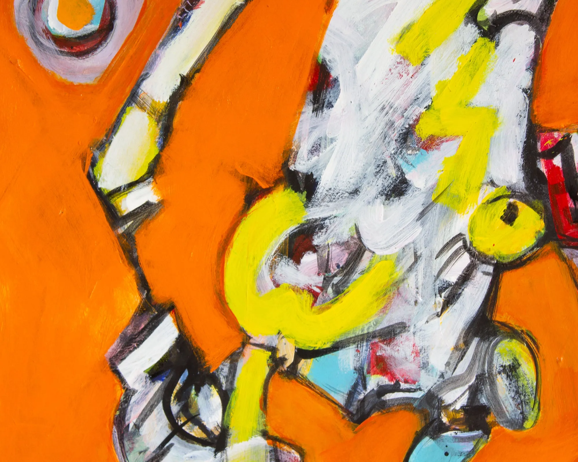 James L. Bruch Signed 2010 “Pre-Cambrian Explosion” Abstract Acrylic on Paper Painting