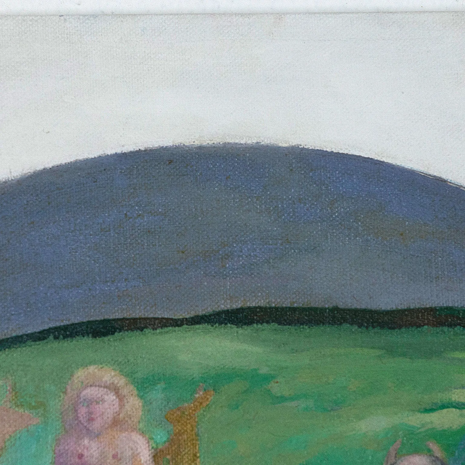 JOYCE WIELAND "MAN WITH PITCHFORK", CIRCA 1982