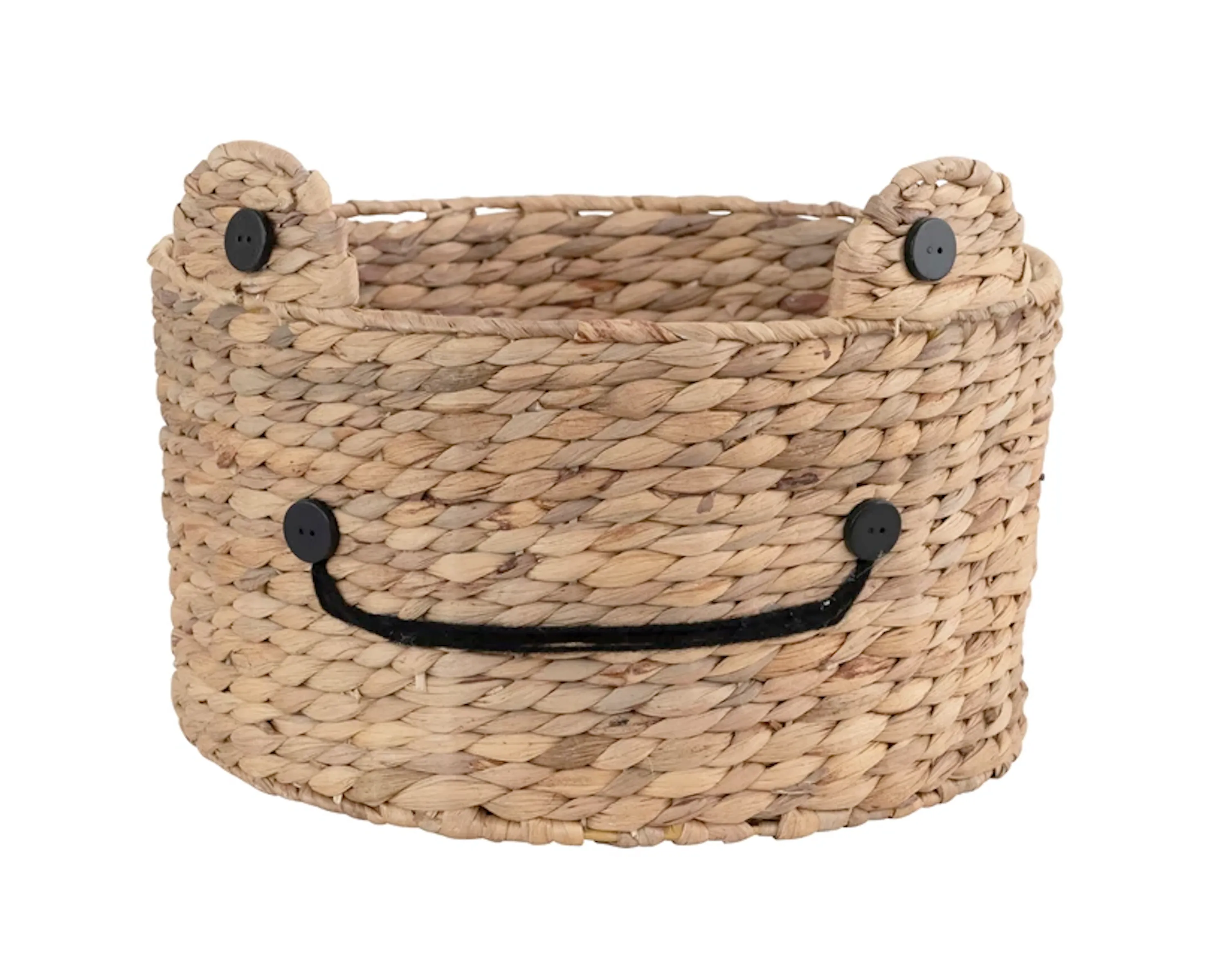 Kids hand-woven water hyacinth frog basket