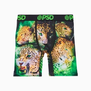 Kid's Neon Cheetah Boxers Youth