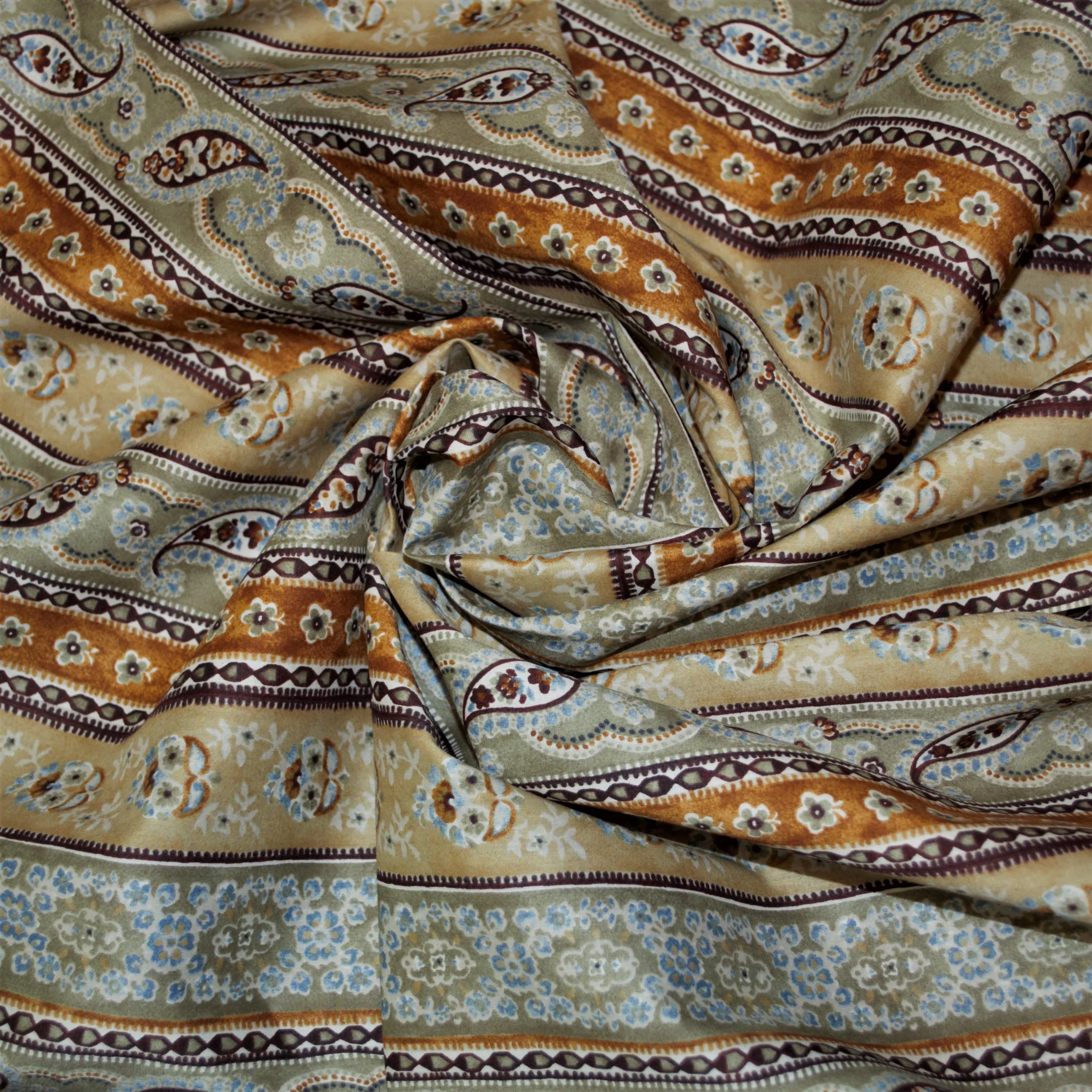 Koi Paisley & Stripes Brown