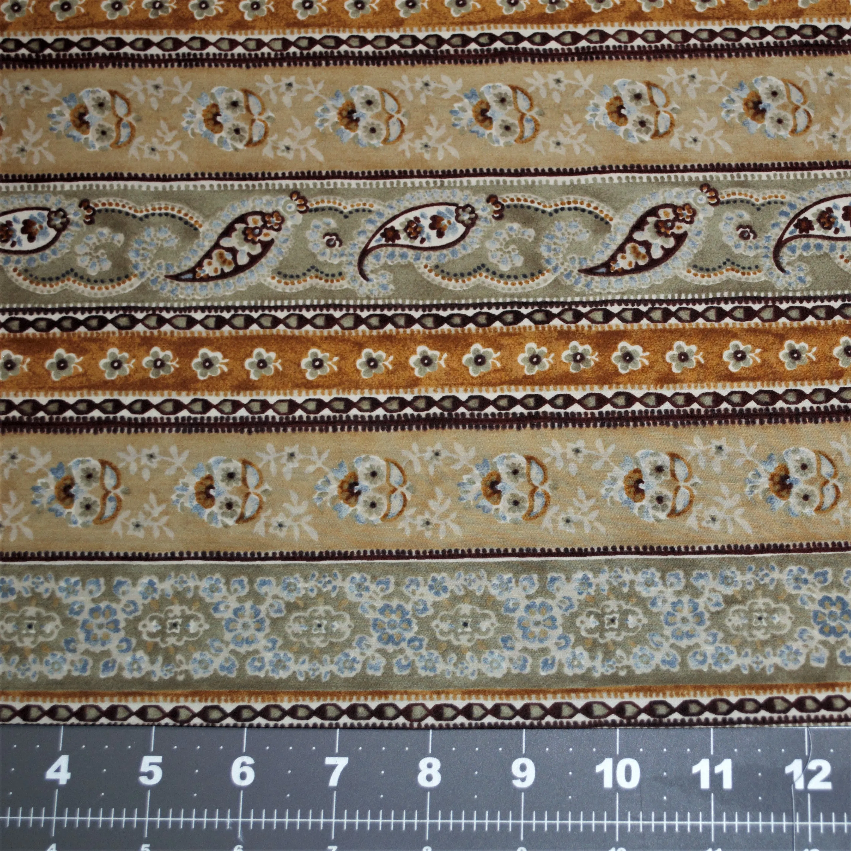 Koi Paisley & Stripes Brown
