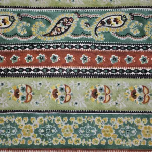 Koi Paisley & Stripes Green