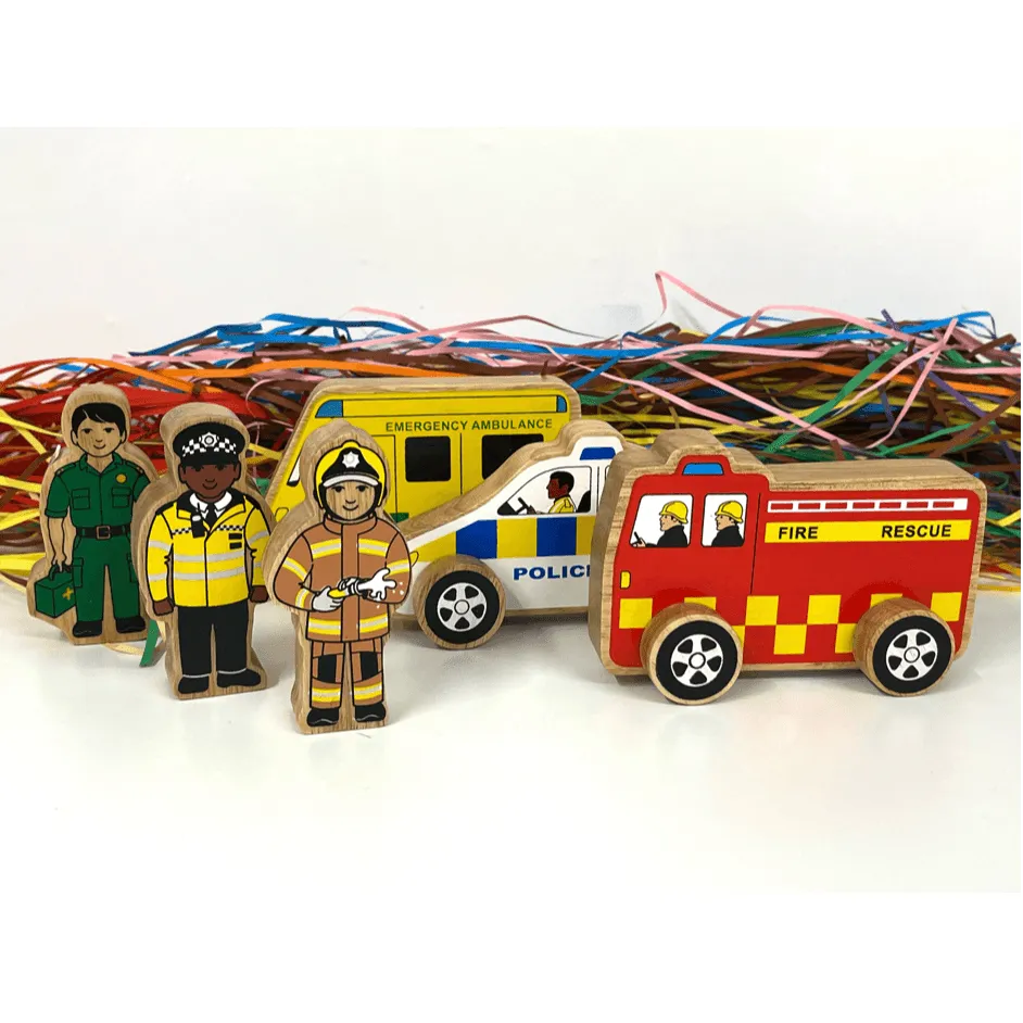 Lanka Kade Emergency Services Vehicles and People set