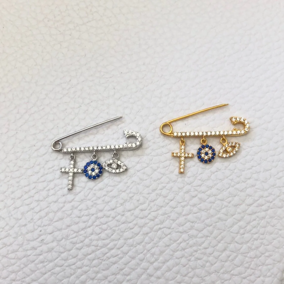 Large CZ Evil Eye Pins