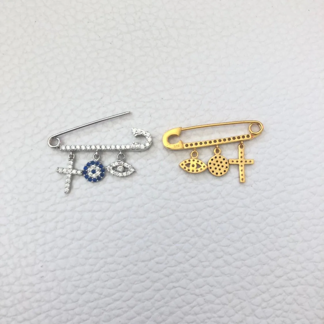 Large CZ Evil Eye Pins