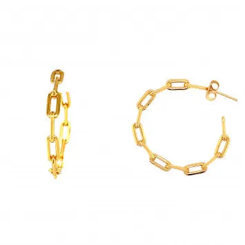 Large Paperclip Hoops