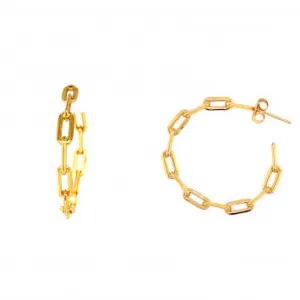 Large Paperclip Hoops