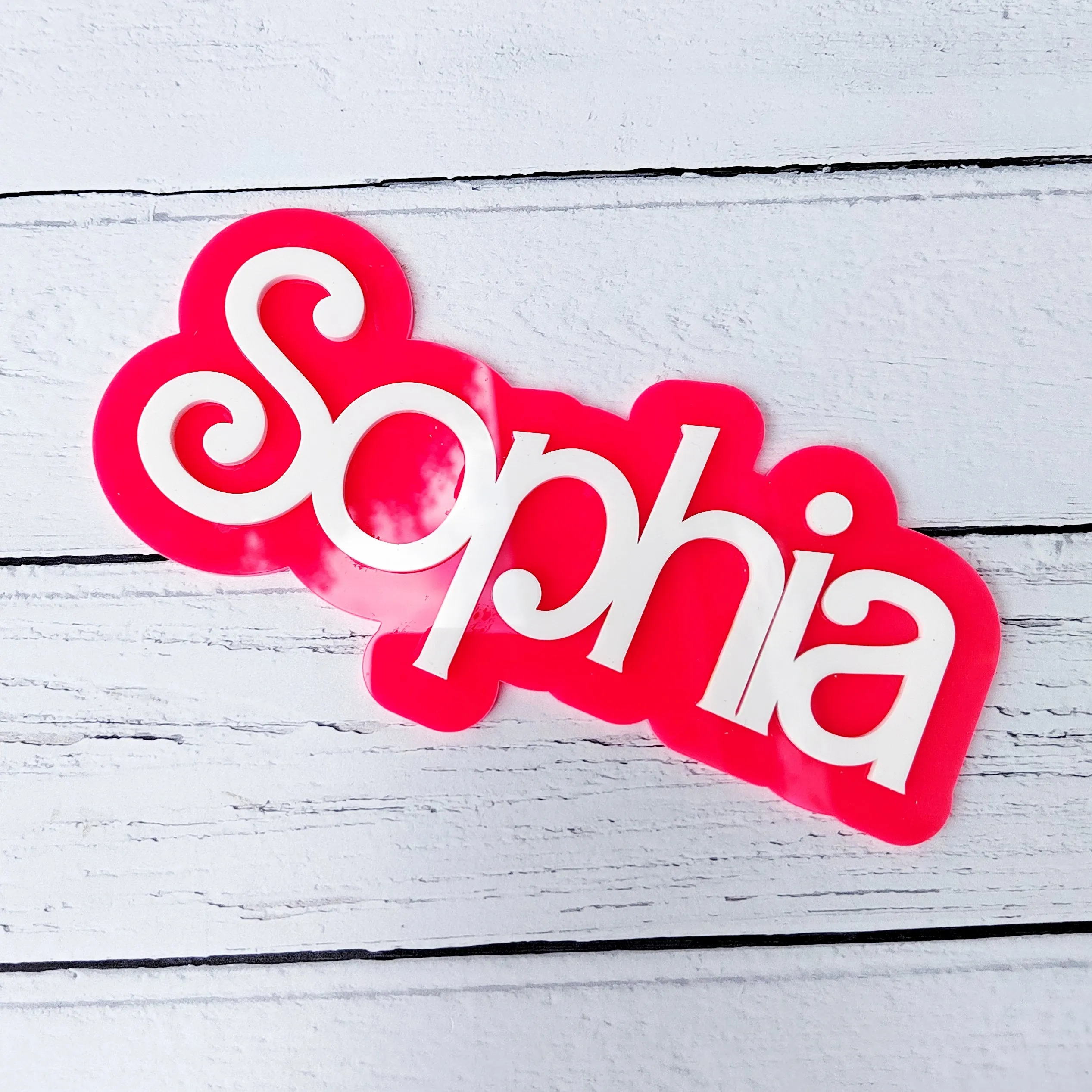 Layered Acrylic Swirly Name KIT FORM
