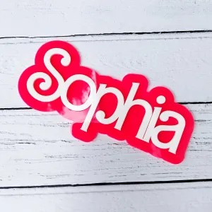 Layered Acrylic Swirly Name KIT FORM