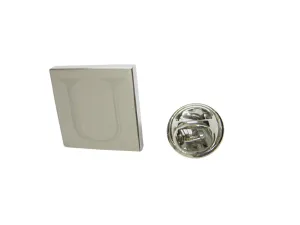 Letter U Etched Monogram Pendant Lapel Pin