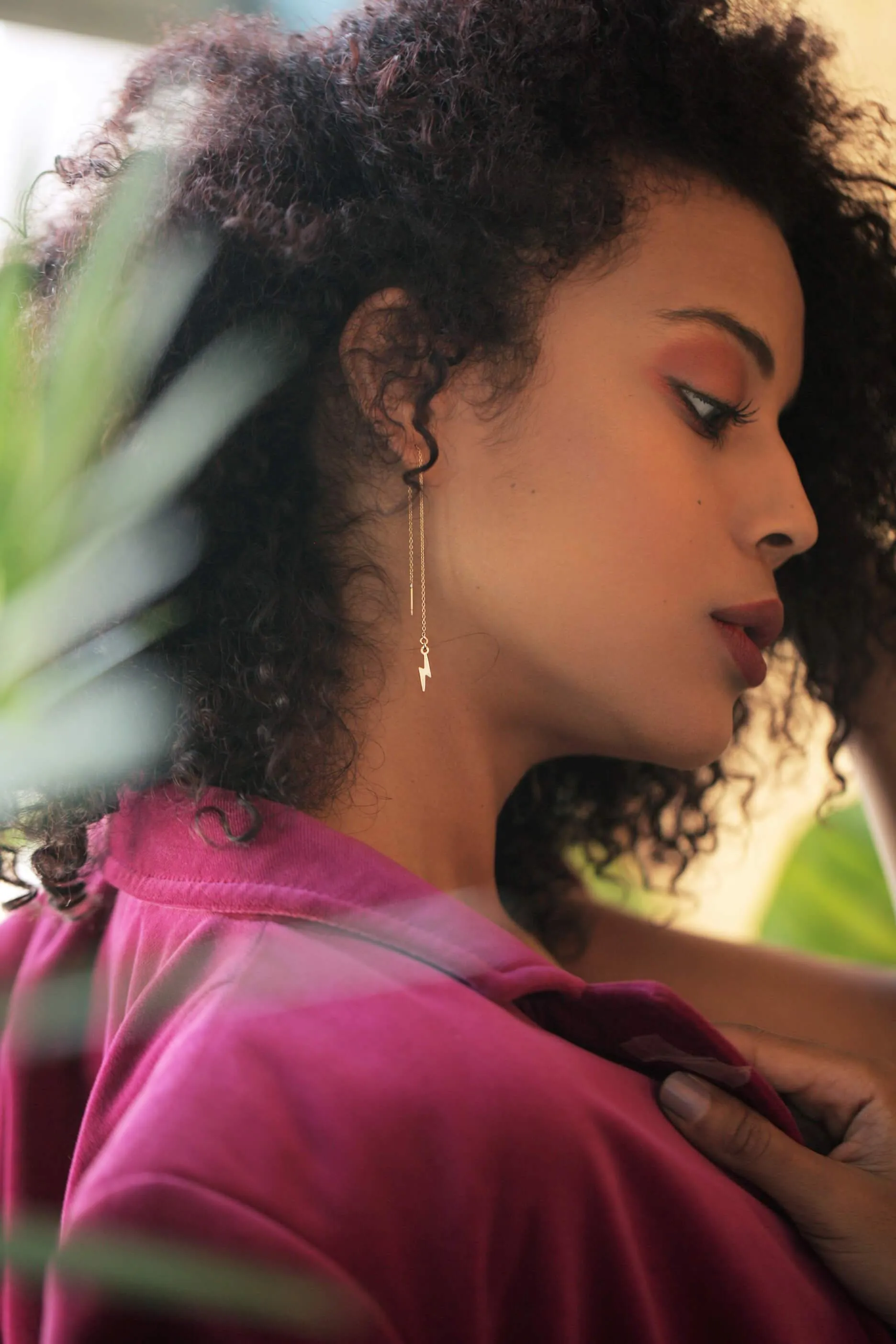 Lightning Bolt Threader Earrings