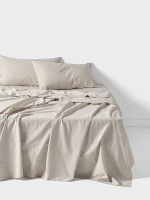 LINEN HOUSE MARION NATURAL SHEET SET