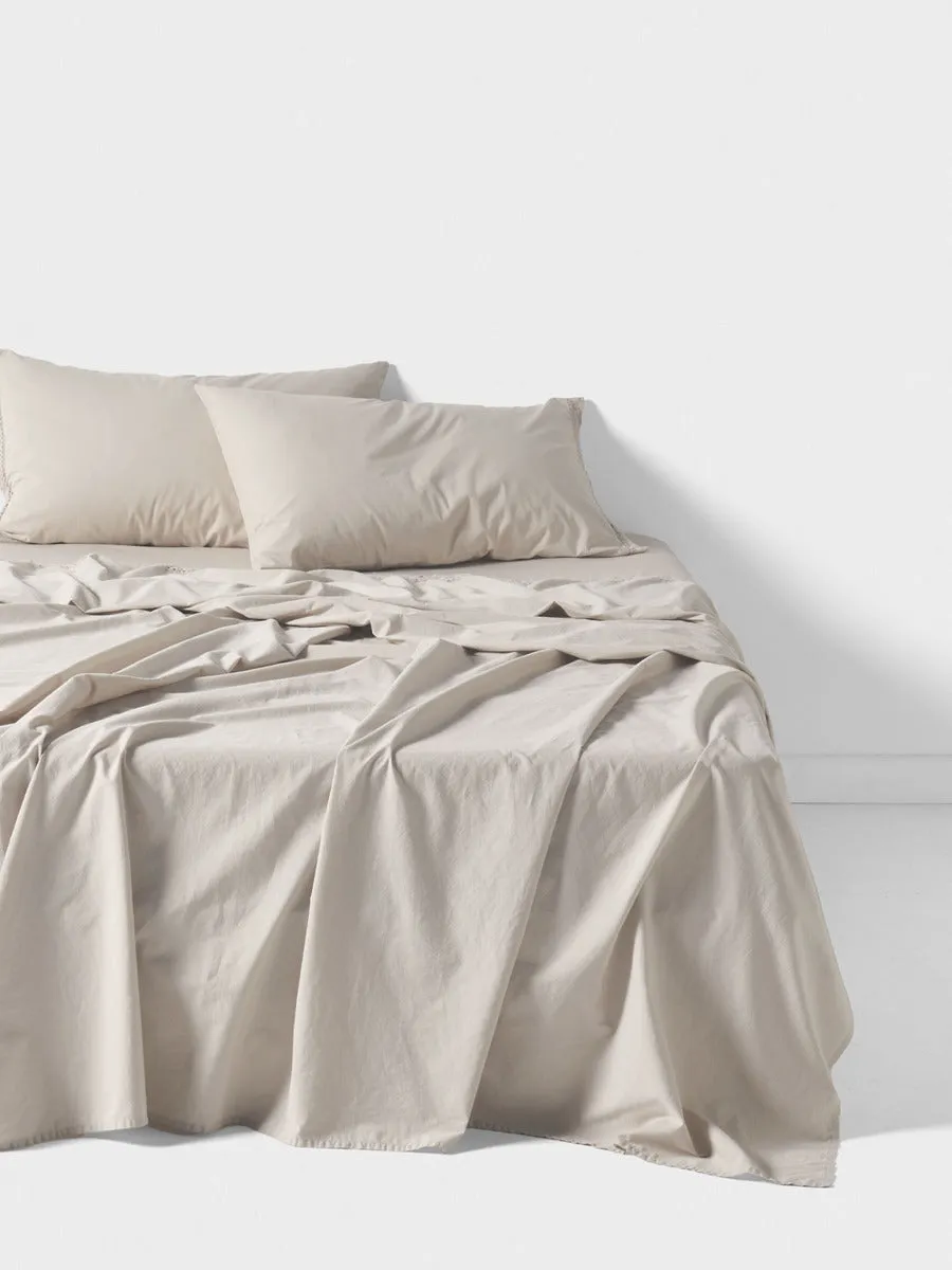 LINEN HOUSE MARION NATURAL SHEET SET