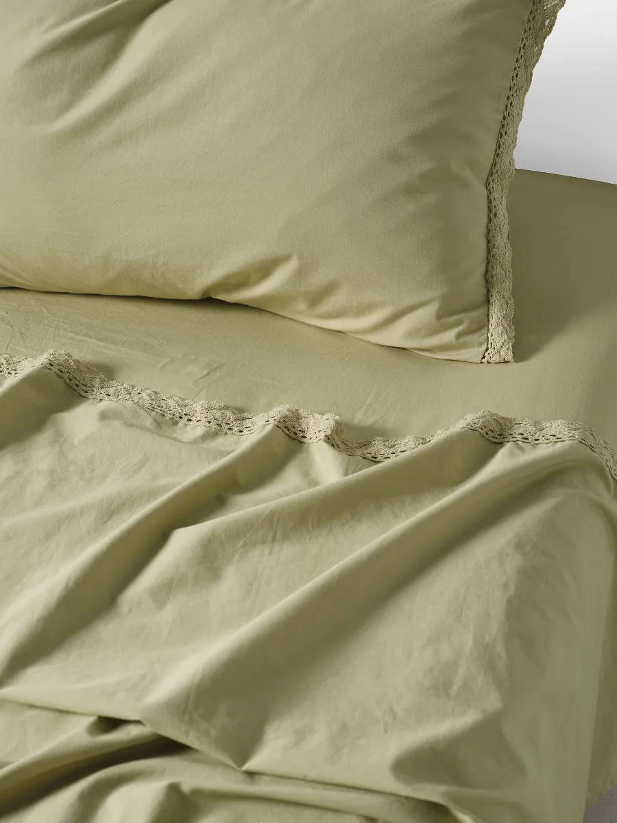 LINEN HOUSE MARION PISTACHIO SHEET SET
