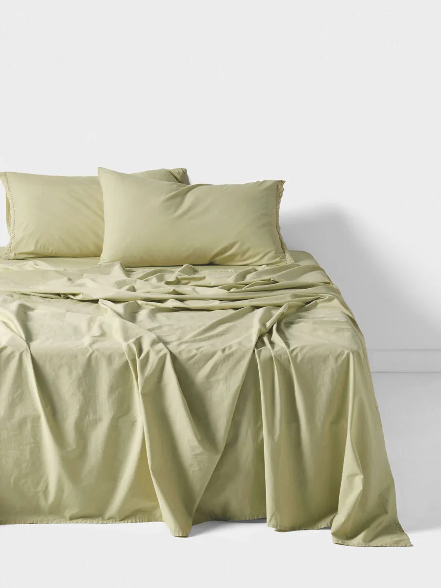 LINEN HOUSE MARION PISTACHIO SHEET SET