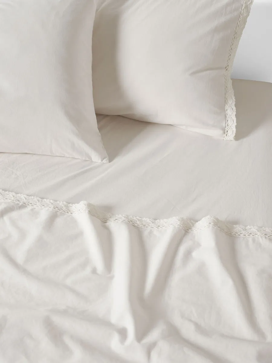 LINEN HOUSE MARION WHITE SHEET SET