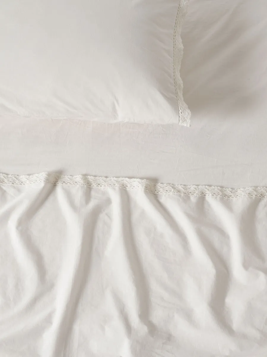 LINEN HOUSE MARION WHITE SHEET SET