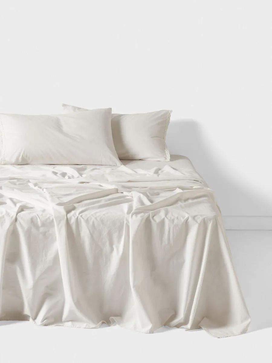 LINEN HOUSE MARION WHITE SHEET SET