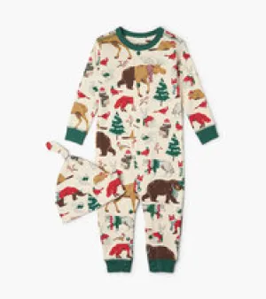 Little Blue House Pj's - Woodland Winter - 3-6m