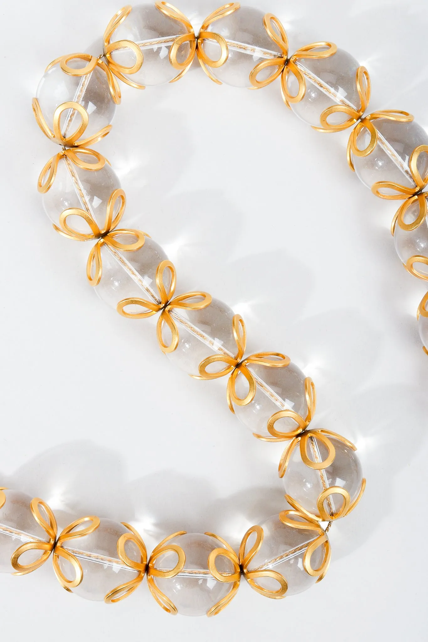 Lucite Ball Collar Necklace