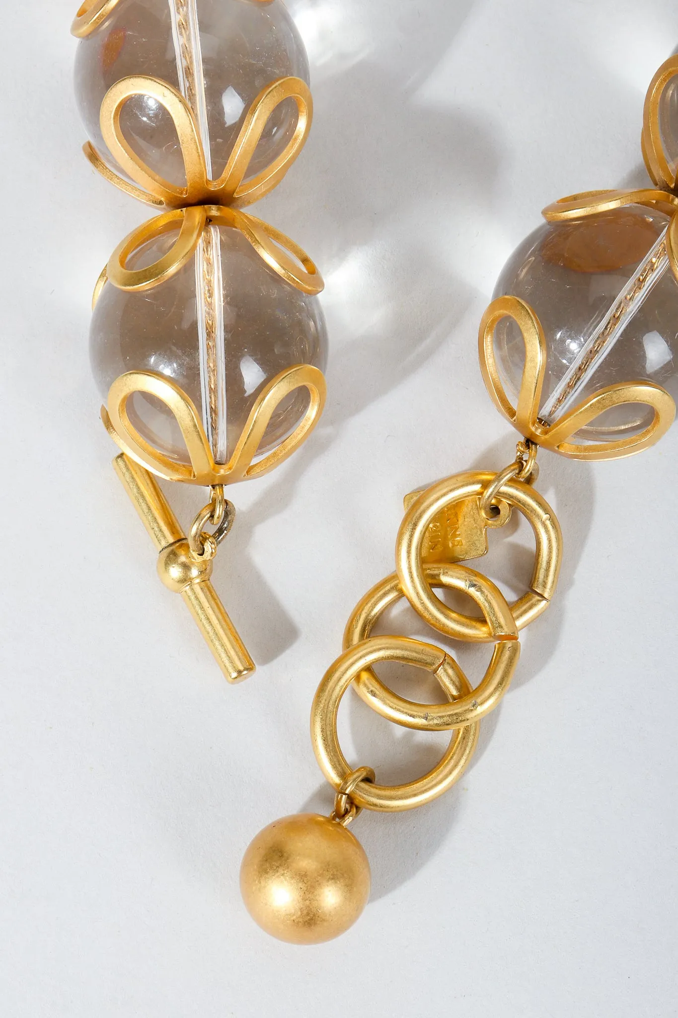 Lucite Ball Collar Necklace