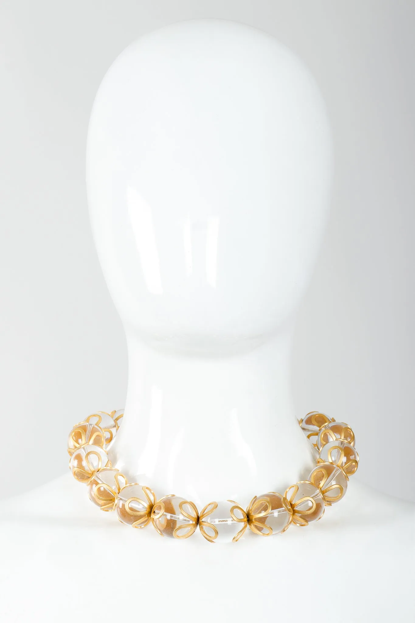 Lucite Ball Collar Necklace