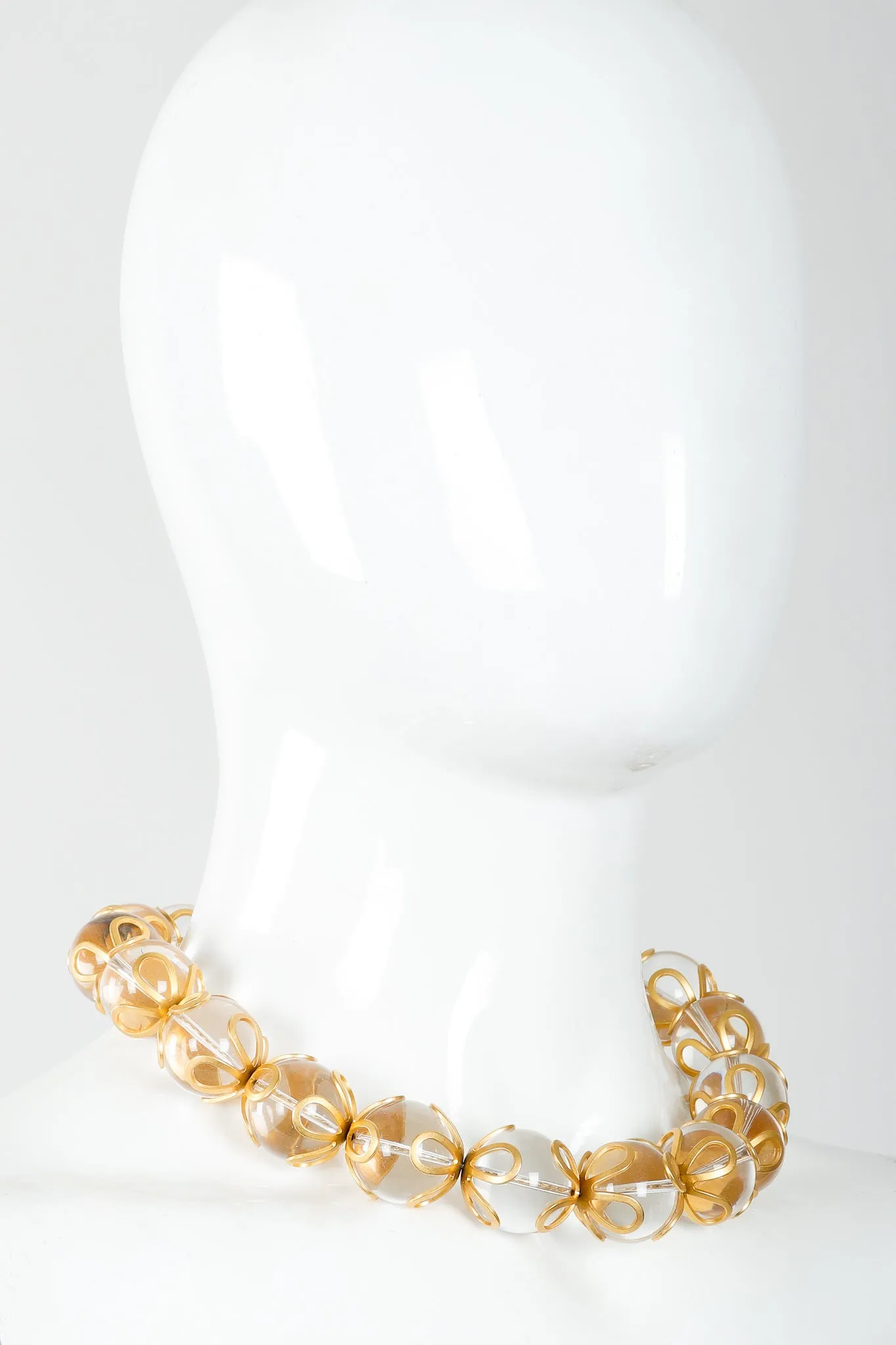 Lucite Ball Collar Necklace
