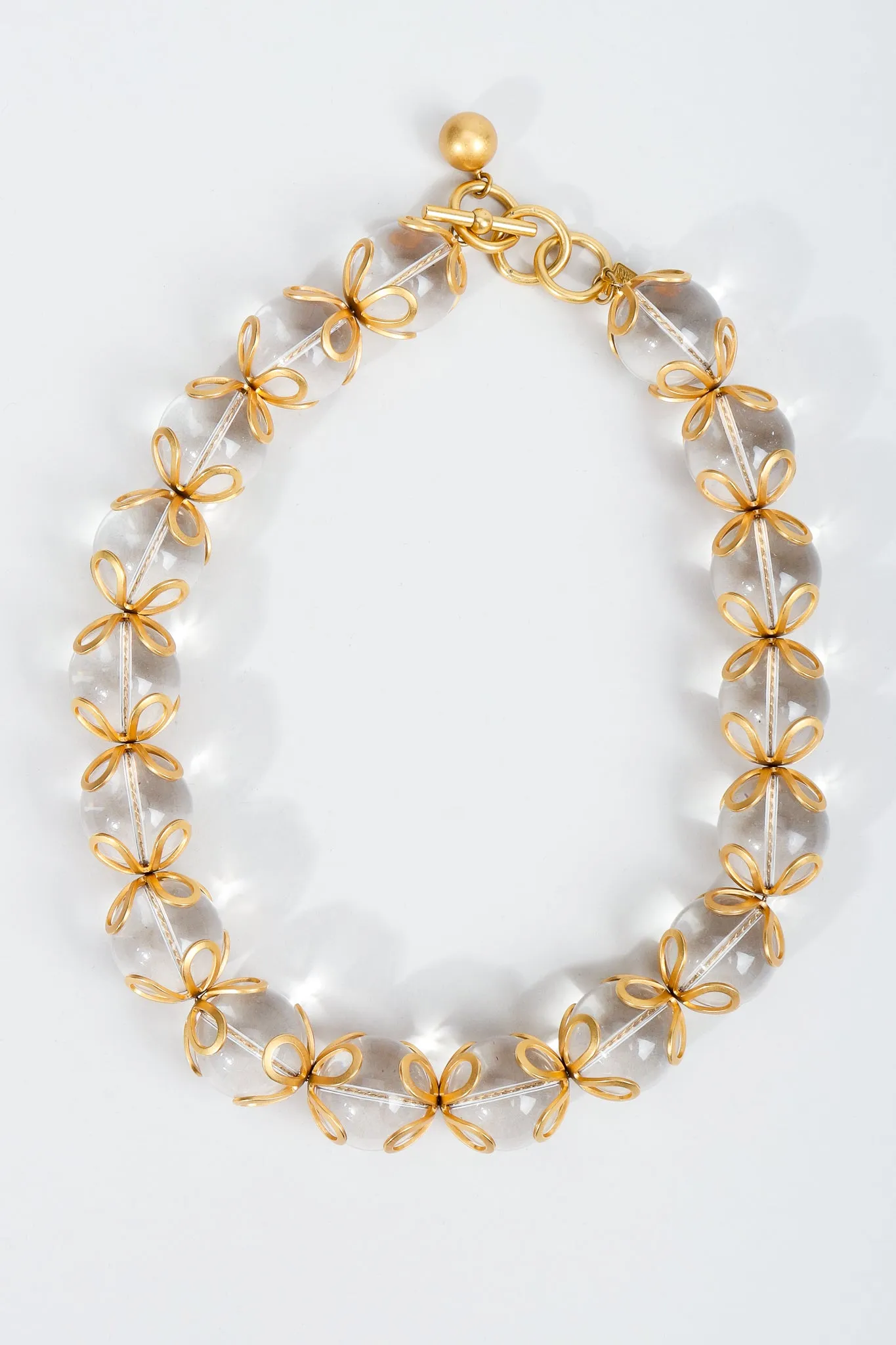 Lucite Ball Collar Necklace