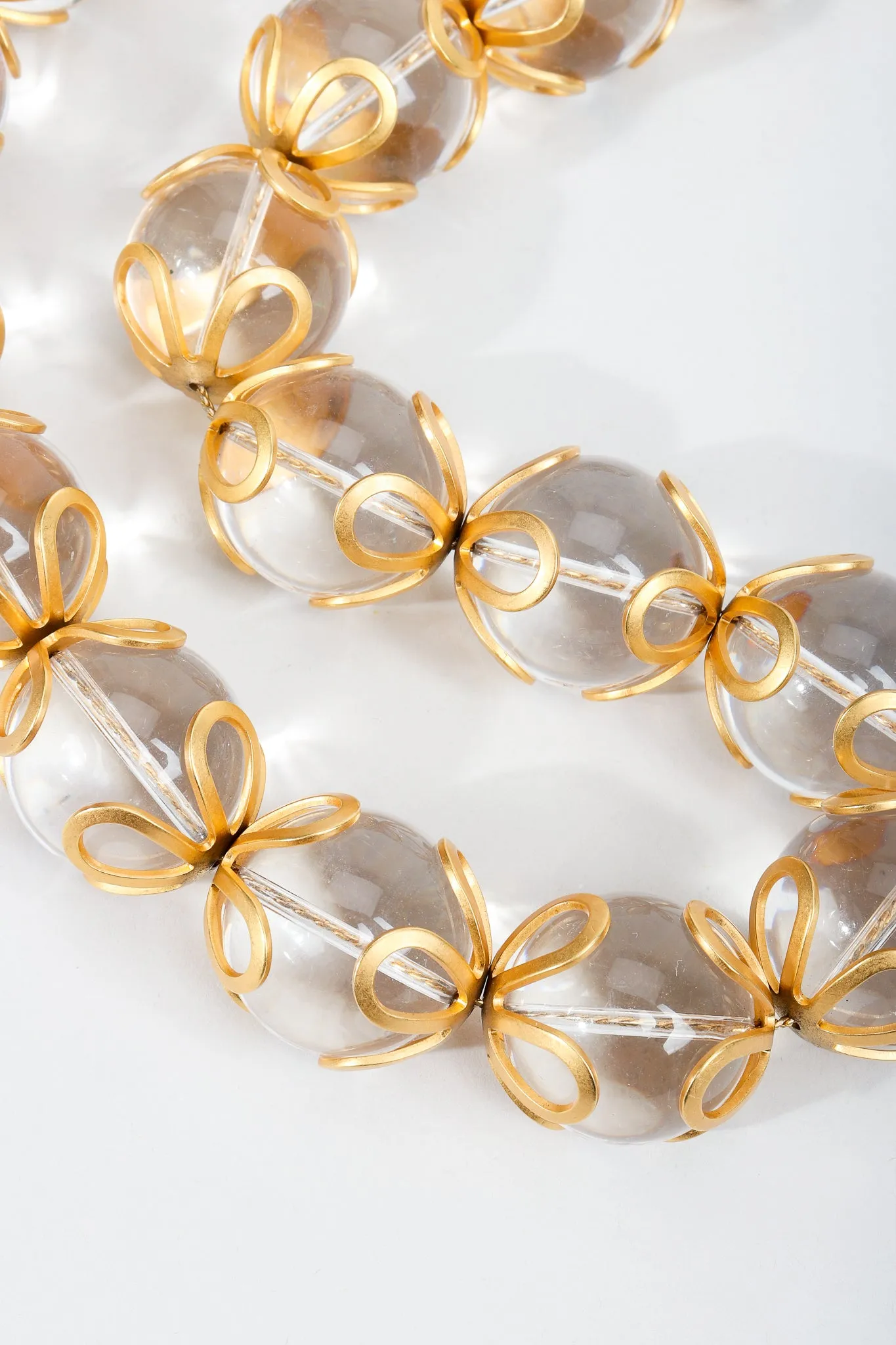 Lucite Ball Collar Necklace
