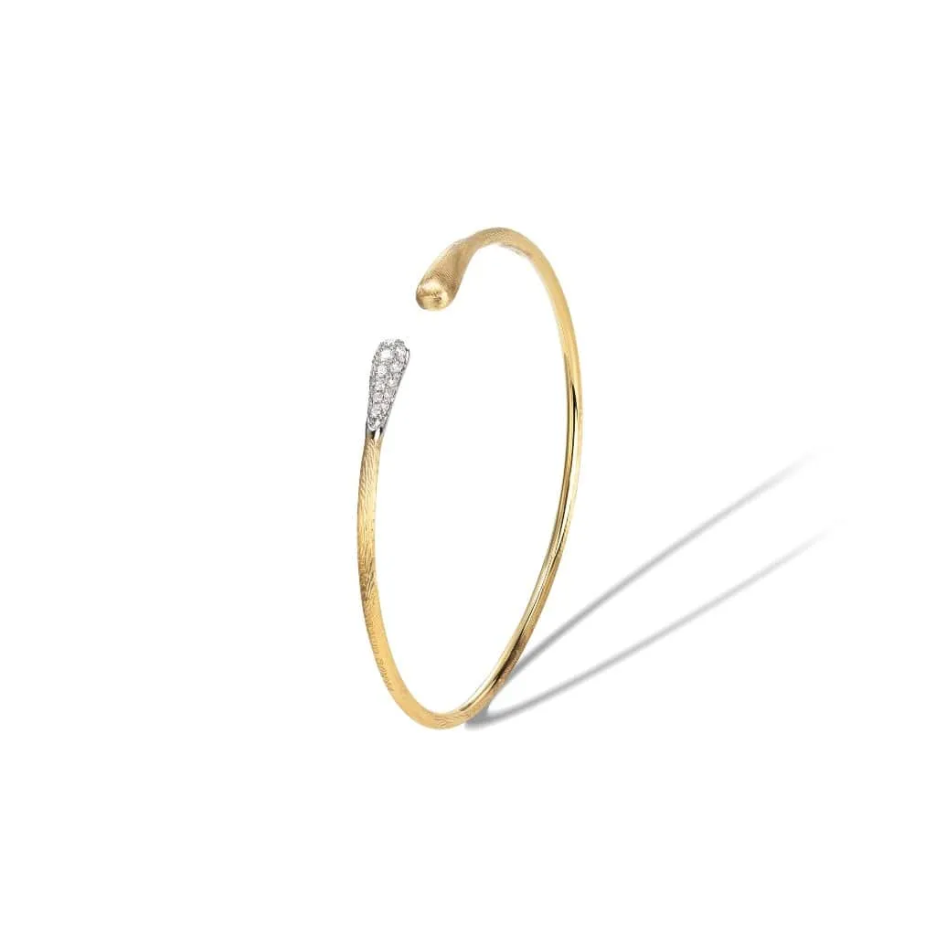 Marco Bicego Lucia 18K Yellow Gold Diamond Accent Bangle